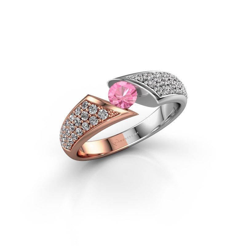 Image of Engagement ring hojalien 3<br/>585 rose gold<br/>Pink sapphire 4.2 mm