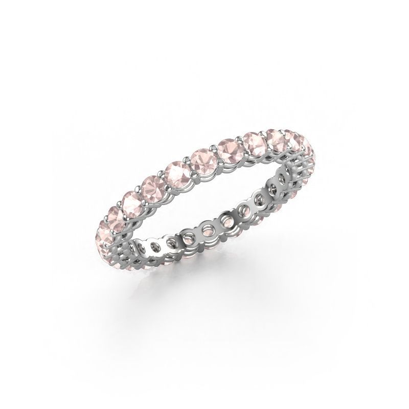 Bague superposable Michelle full 2.4 950 platine champagne morganite 2.4 mm