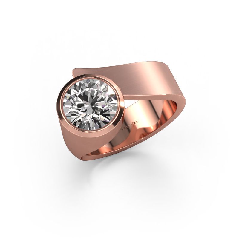Ring Nakia 585 rosé goud diamant 2.00 crt