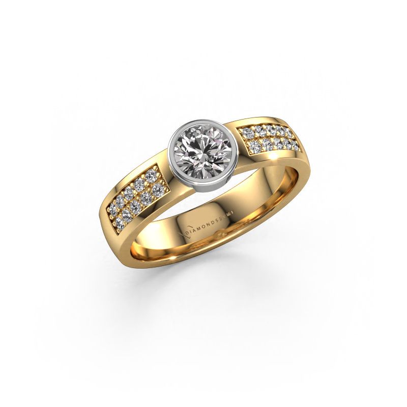 Bague de fiançailles Ise 3 585 or jaune diamant 0.65 crt