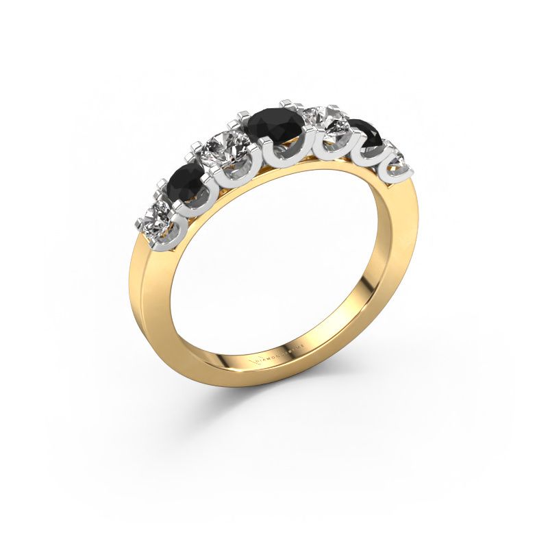 Ring Selina 3 585 goud zwarte diamant 0.94 crt
