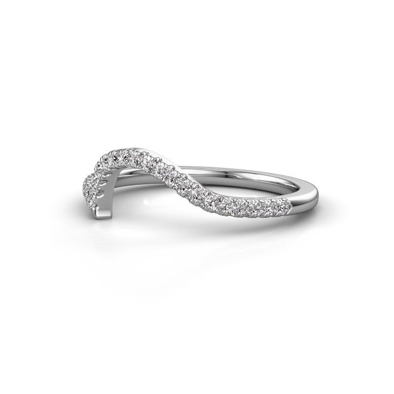 Afbeelding van Aanschuifring SR0633-2<br/>585 witgoud<br/>Diamant 0.195 crt
