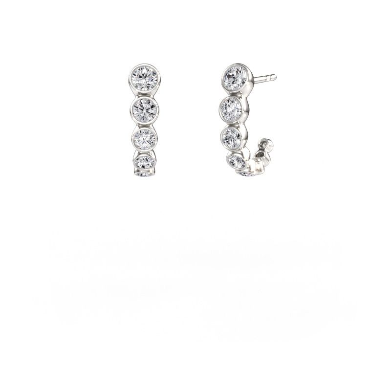 Stud earrings Suzie 585 white gold lab grown diamond 1.24 crt