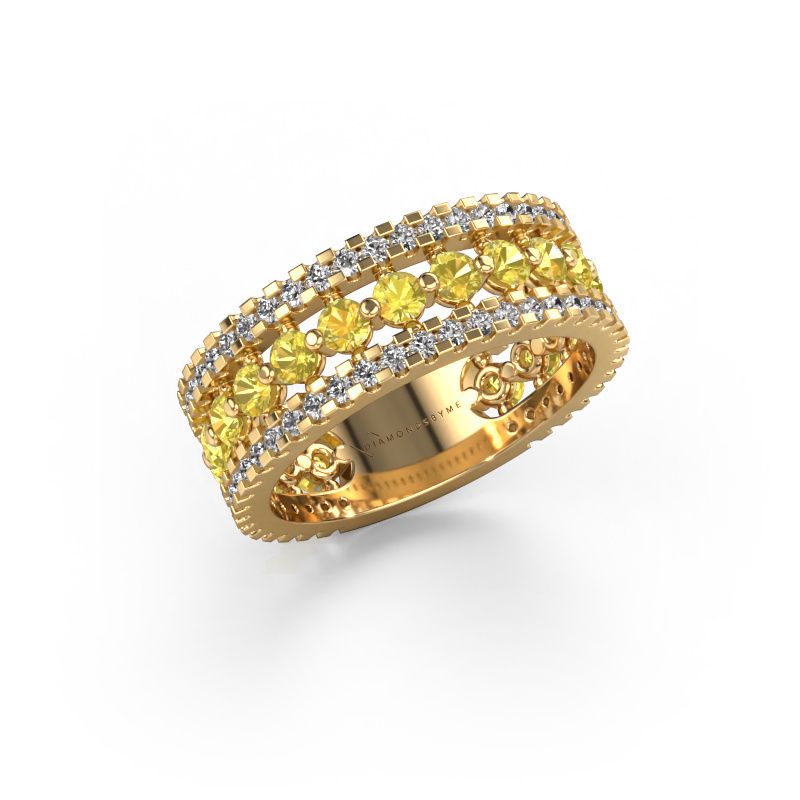 Bague Elizbeth 2 585 or jaune saphir jaune 2.4 mm