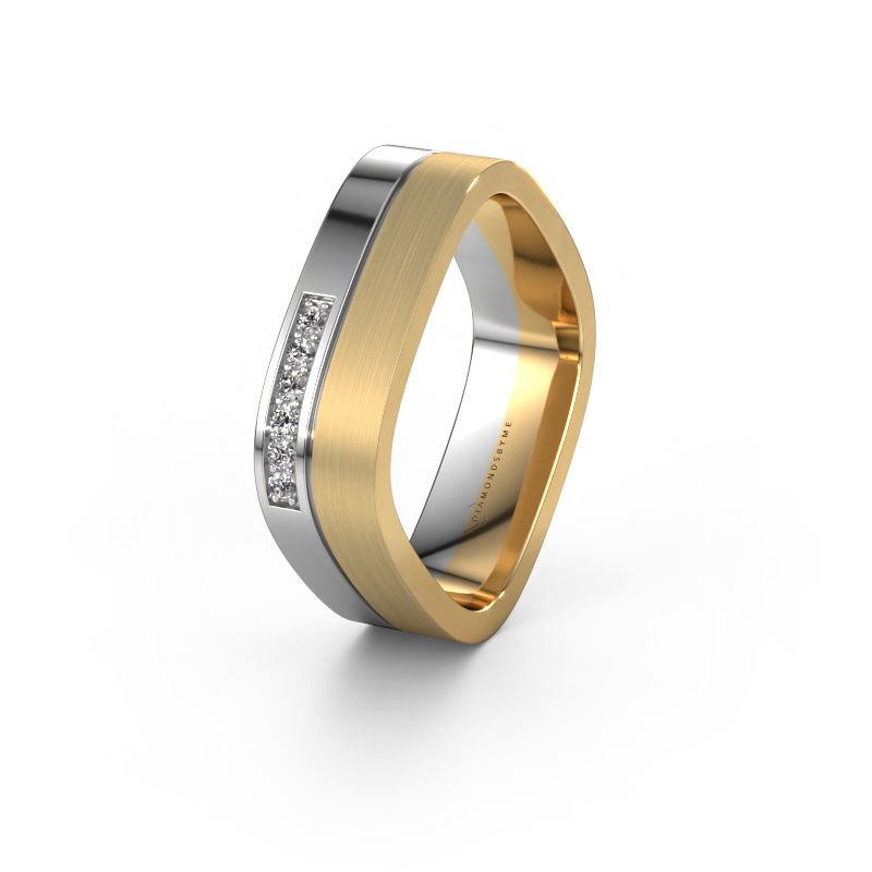 Trouwring WH6030L16A 585 witgoud lab-grown diamant ±6 x 1,7 mm