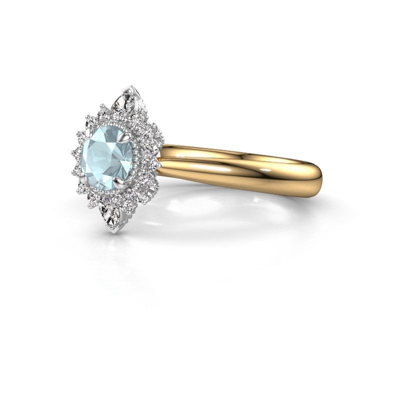 Image of Engagement ring Susan 585 gold aquamarine 5 mm