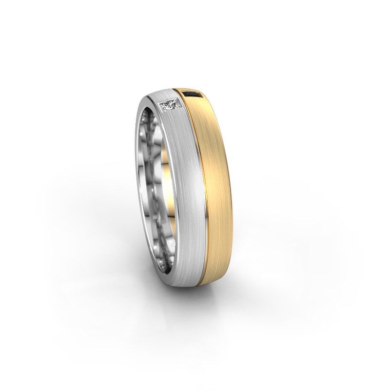 Image of Wedding ring WH0250L26BM<br/>585 gold ±6x2 mm<br/>Black diamond