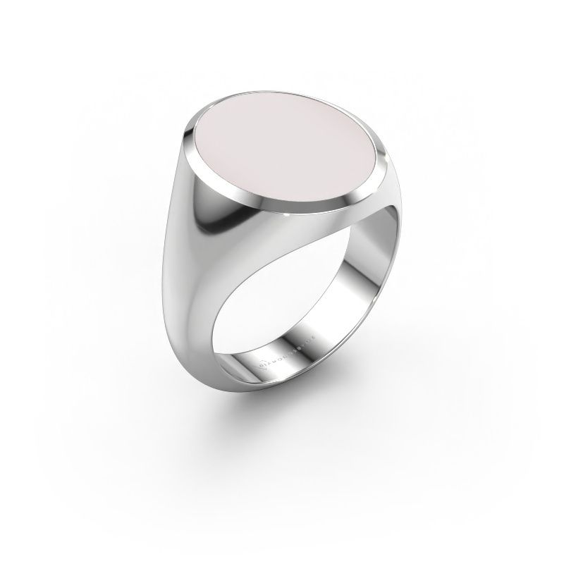 Chevalière Herman 6 950 platine nicolo rouge 16x13 mm