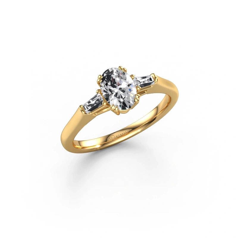 Engagement ring Indy OVL 585 gold diamond 0.880 crt