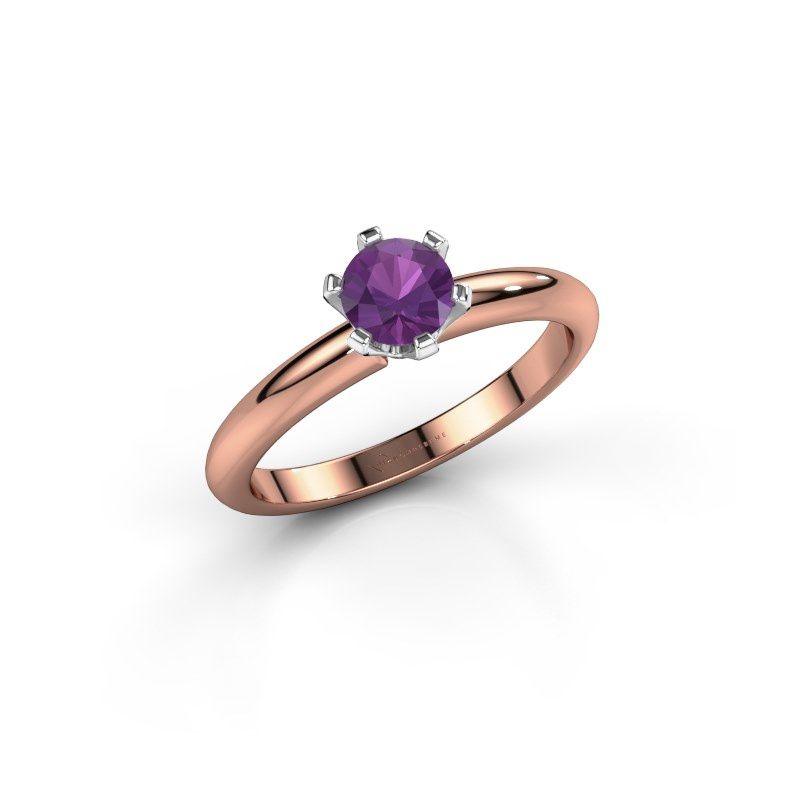 Image de Bague de fiançailles Tiffy 1<br/>585 or rose<br/>Améthyste 5 mm