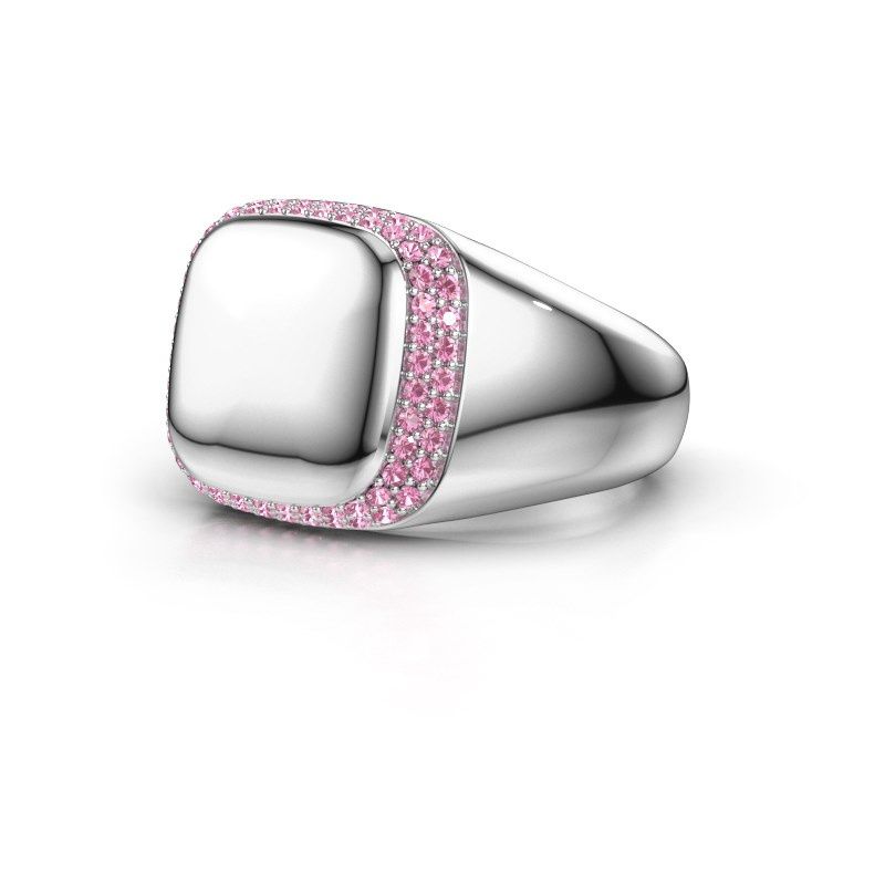 Afbeelding van Heren Ring Pascal<br/>950 platina<br/>Roze saffier 1.1 mm