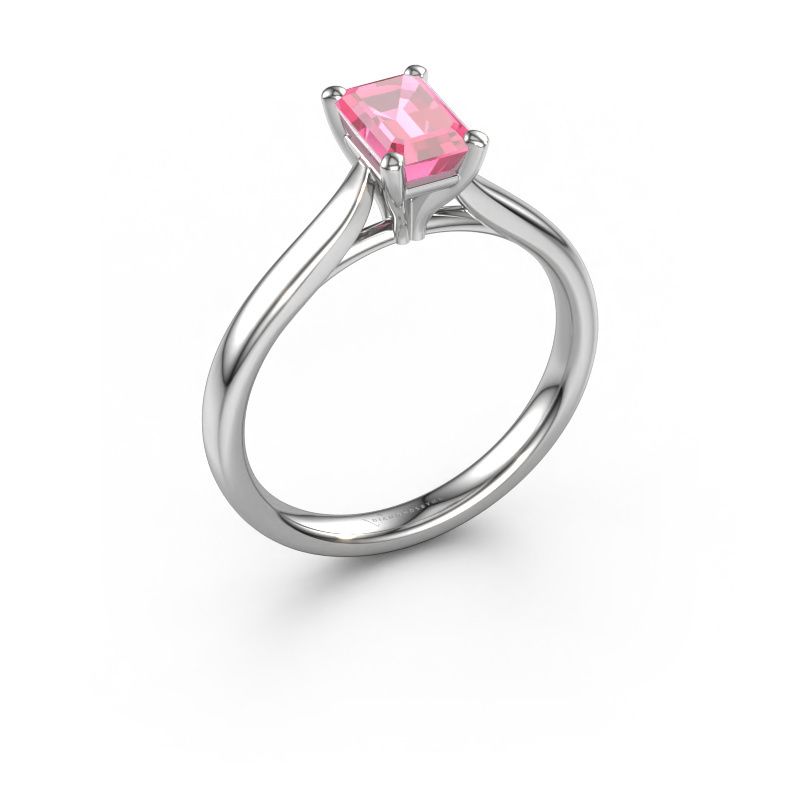 Verlobungsring Mignon EME 1 950 Platin Pink Saphir 6.5x4.5 mm