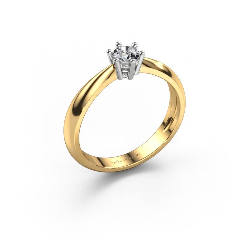 Engagement ring Fay 585 gold lab grown diamond 0.25 crt