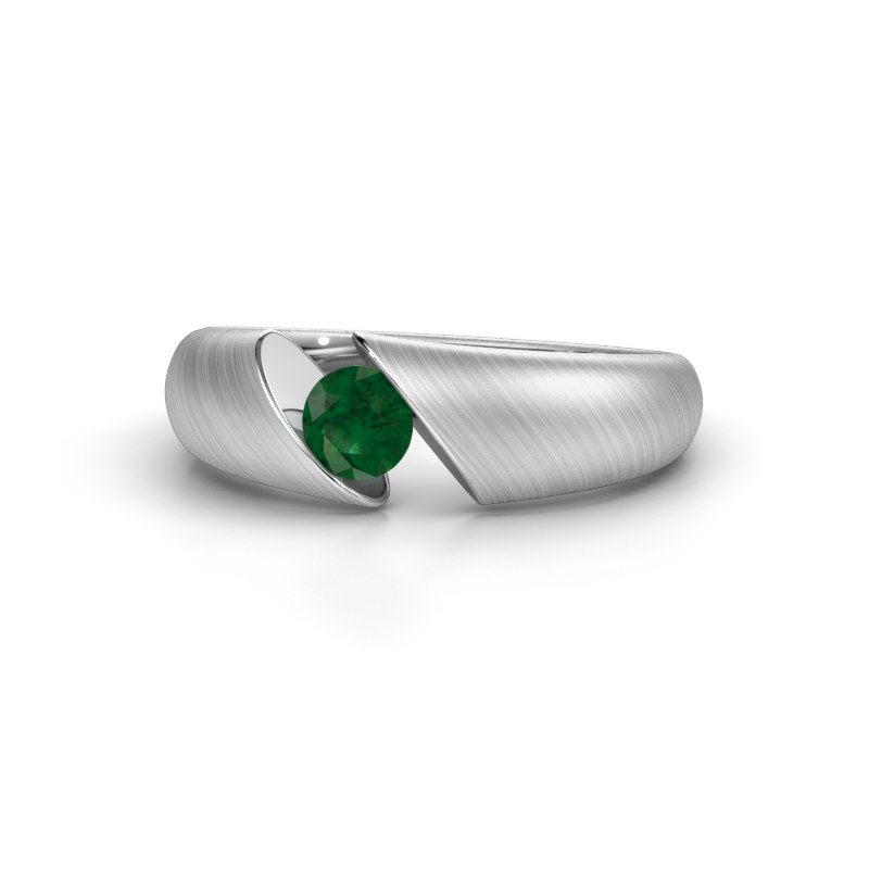 Image of Ring Hojalien 1<br/>585 white gold<br/>Emerald 4.2 mm