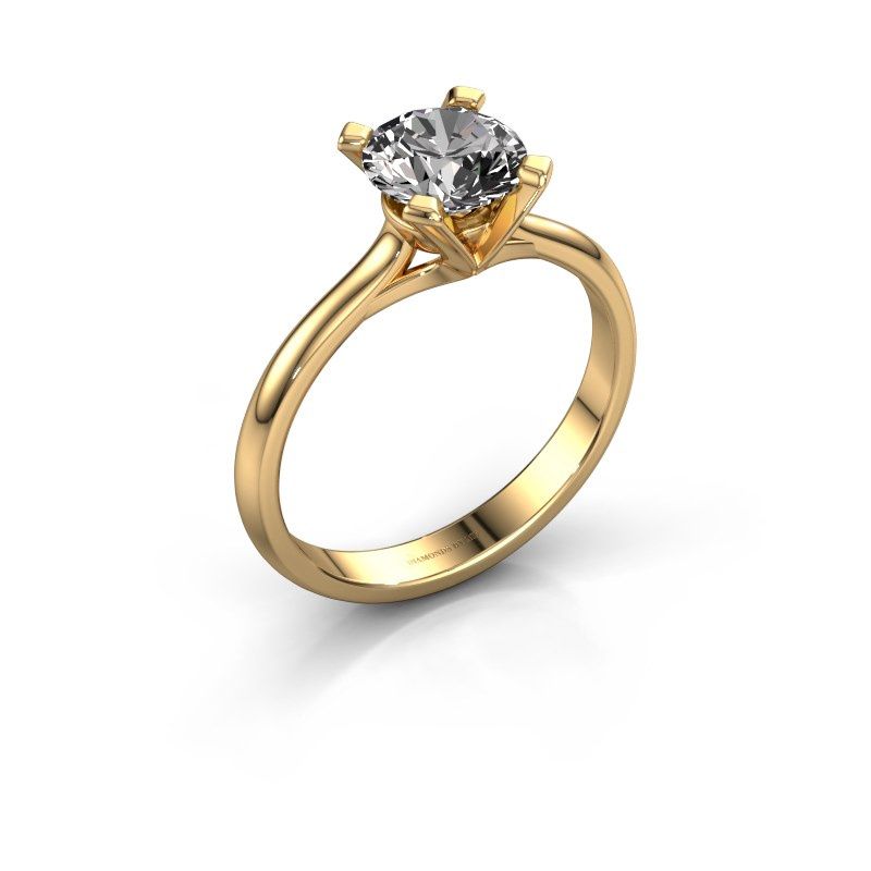 Image de Bague de fiançailles Isa 1 585 or jaune diamant 1.00 crt