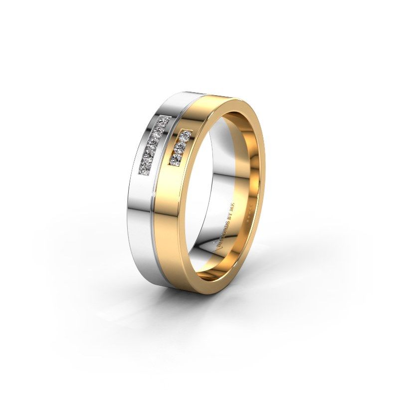 Image of Wedding ring WH0207L16AP<br/>585 white gold ±6x1.7 mm<br/>Zirconia