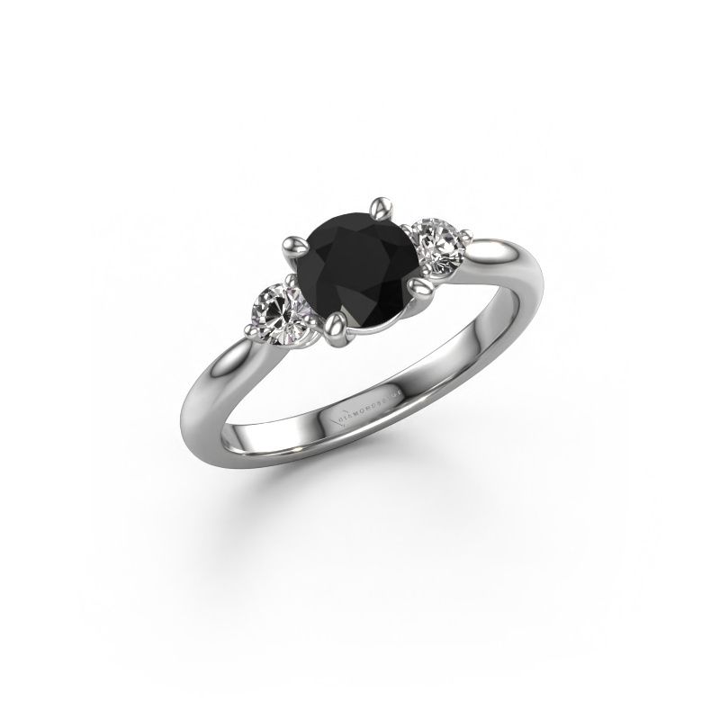 Verlobungsring Lieselot RND 950 Platin Schwarz Diamant 1.60 crt