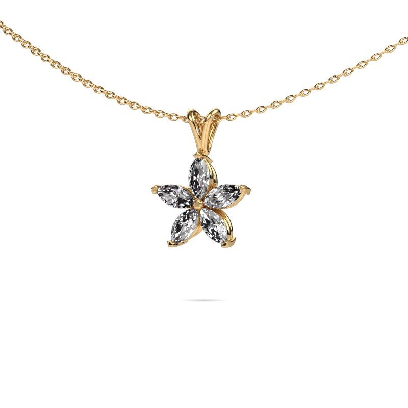 Pendant Sylvana 585 gold lab grown diamond 0.14 crt