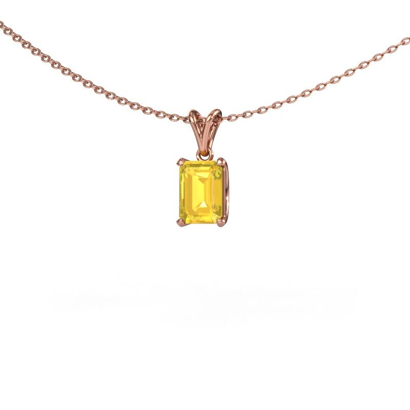 Anhänger Sam EME 585 Roségold Gelb Saphir 7x5 mm
