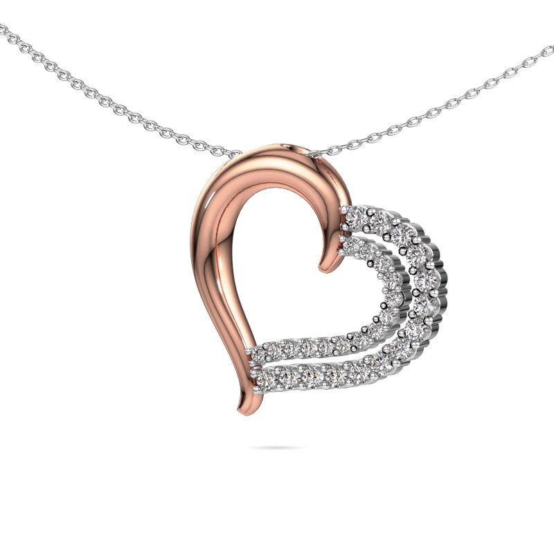 Halskette Kandace 585 Roségold Diamant 0.56 crt