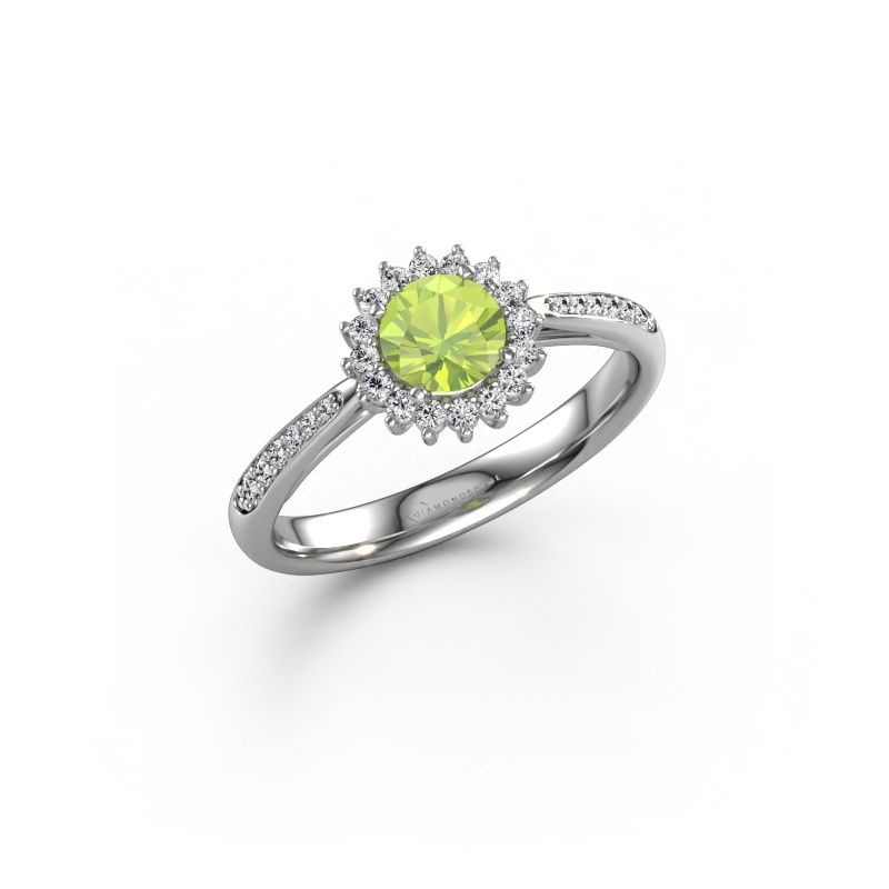 Verlobungsring Tilly RND 2 express 585 Weißgold Peridot 5 mm