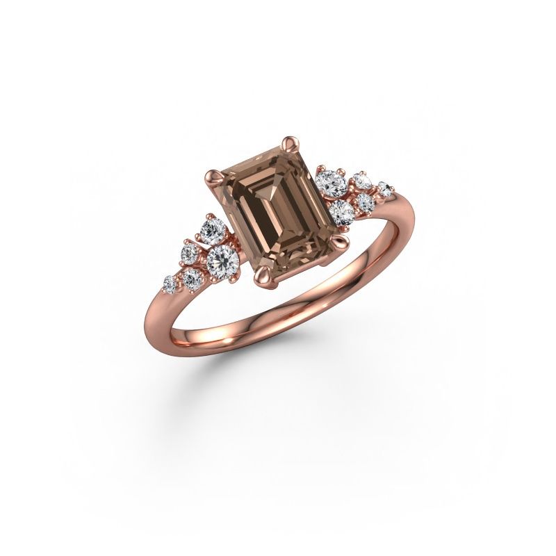 Engagement ring Royce EME 585 rose gold brown diamond 1.953 crt