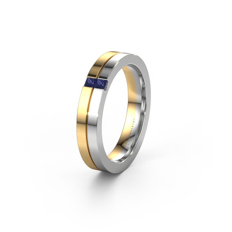 Wedding ring WH0225L14B 585 gold sapphire ±4x2 mm