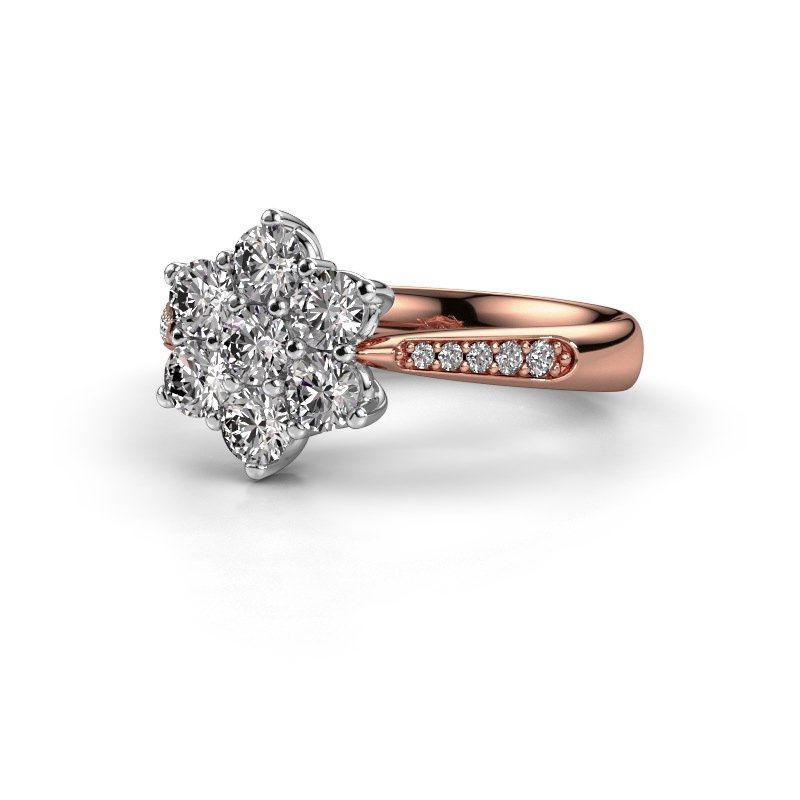 Afbeelding van Verlovingsring Chantal 2 585 rosé goud diamant 0.10 crt