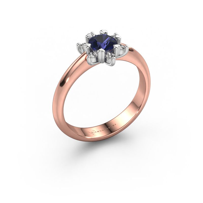 Ring Liesbeth 585 Roségold Saphir 5 mm