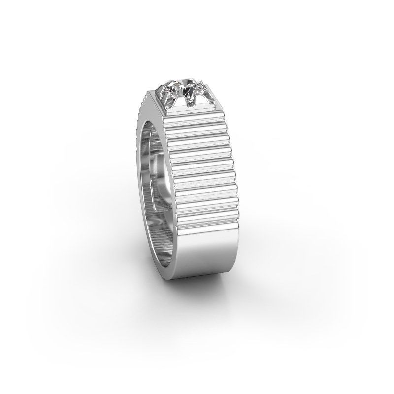 Image of Pinky ring elias<br/>950 platinum<br/>Zirconia 5 mm