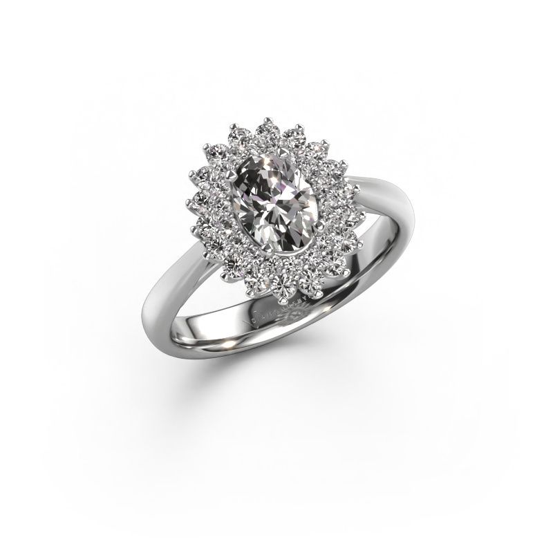 Verlovingsring Alina 1 585 witgoud diamant 0.70 crt