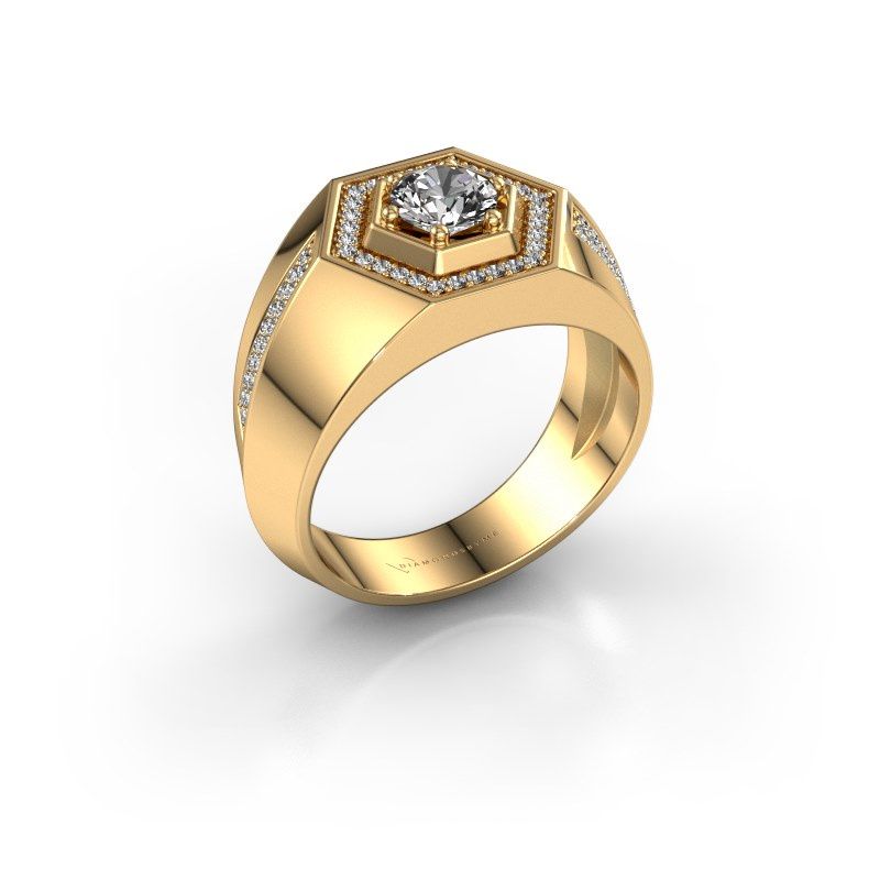 Image of Men's ring sjoerd<br/>585 gold<br/>diamond 0.930 crt