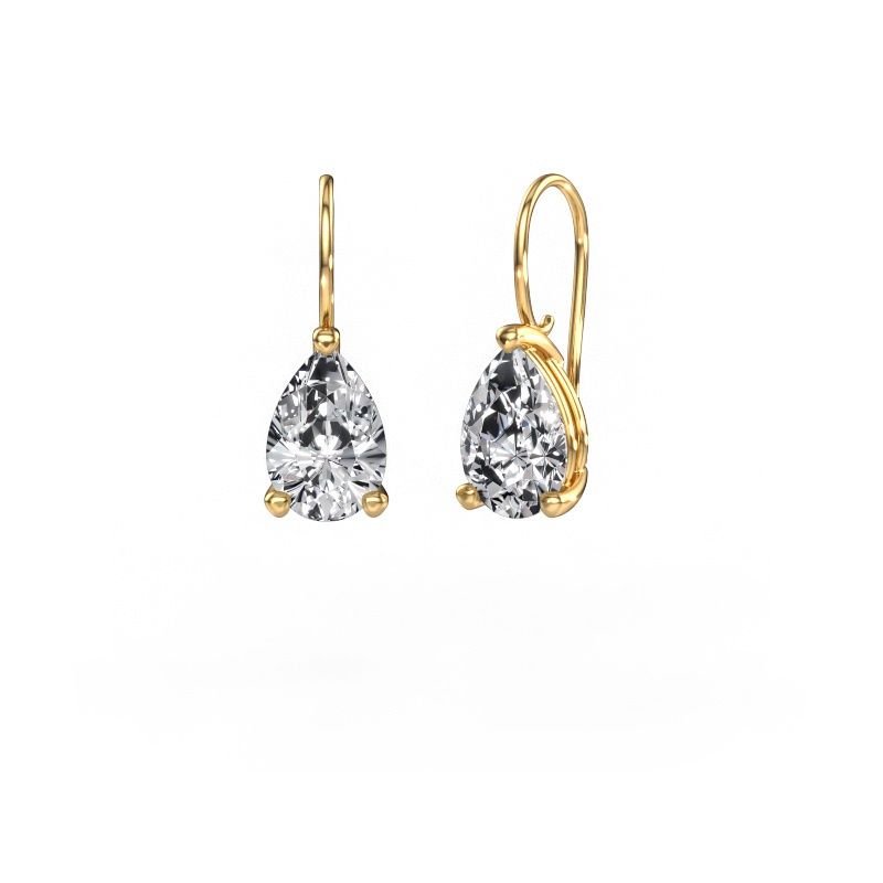 Pendants d'oreilles Cleo PER 585 or jaune diamant synthétique 3.00 crt