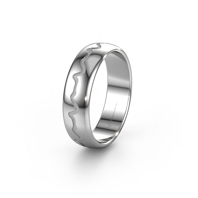 Wedding ring Heartbeat 2 950 platinum ±0.20x0.07 in