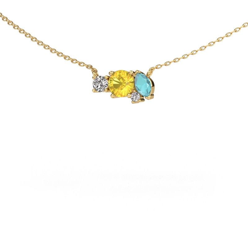 Anhänger Frauke RND 585 Gold Gelb Saphir 5 mm