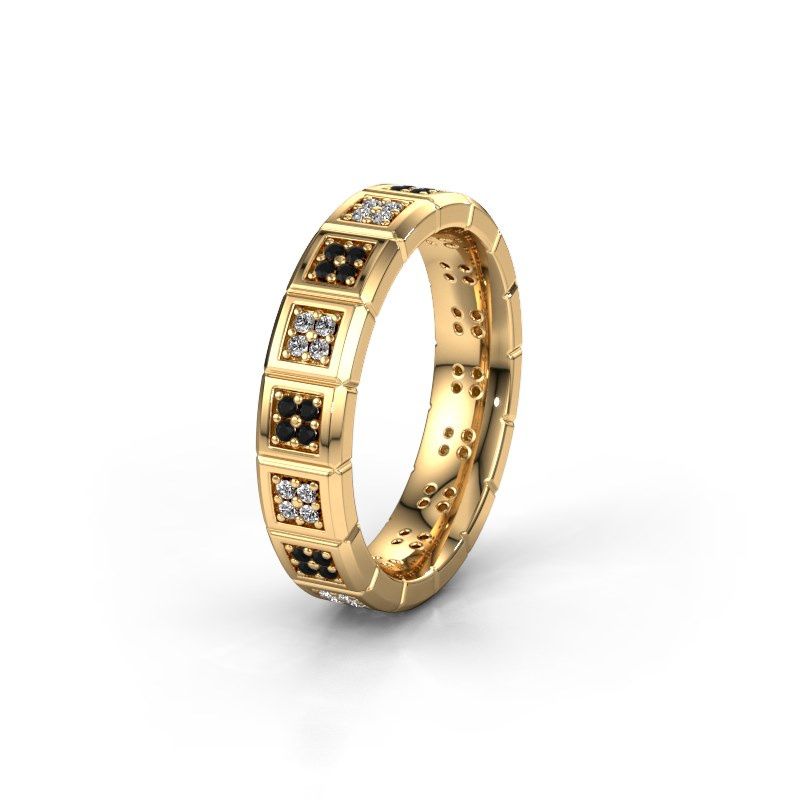 Image of Wedding ring WH2056L15DP<br/>585 gold ±5x2.4 mm<br/>Black diamond
