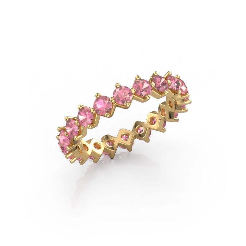 Stackable ring Janie 3.0mm 585 gold tourmaline pink 3 mm