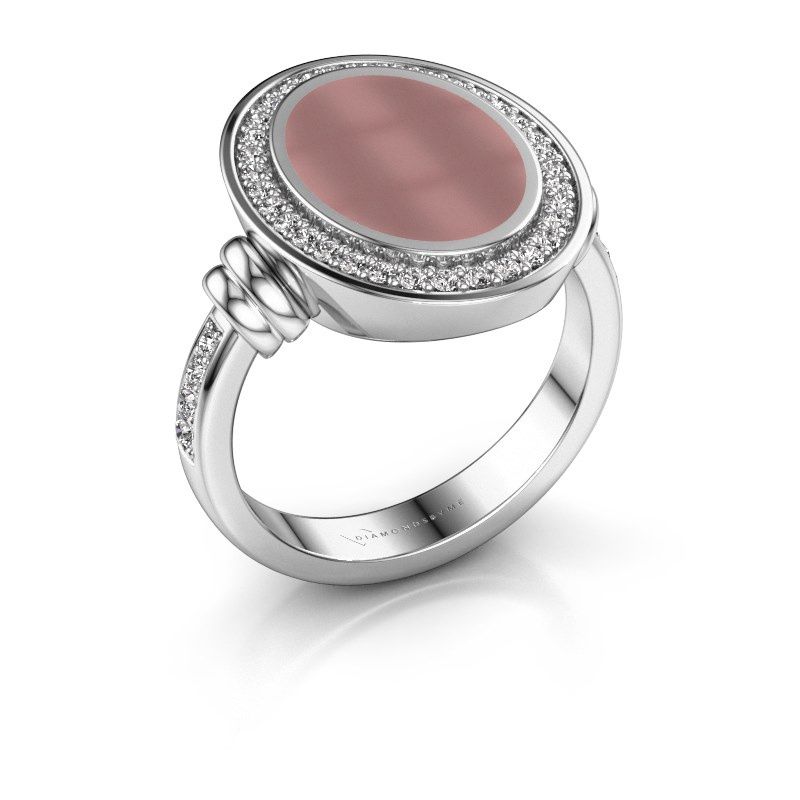 Image of Signet ring cristina<br/>950 platinum<br/>Carnelian 14x10 mm