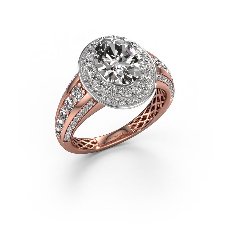 Engagement ring Nancie 585 rose gold diamond 2.89 crt