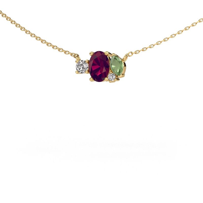 Pendant Frauke OVL 585 gold rhodolite 7x5 mm