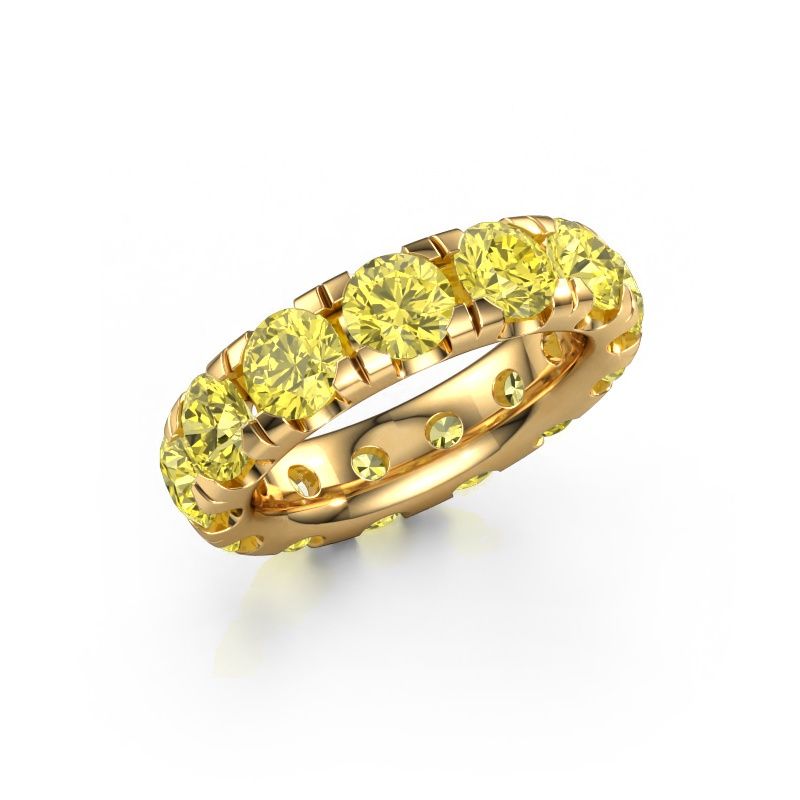 Stackable ring Jackie 5.0 585 gold yellow lab grown diamond 5 mm