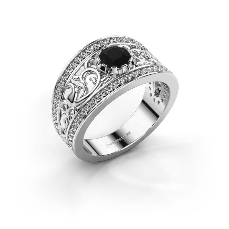 Image de Bague Marilee<br/>585 or blanc<br/>Diamant noir 1.056 crt