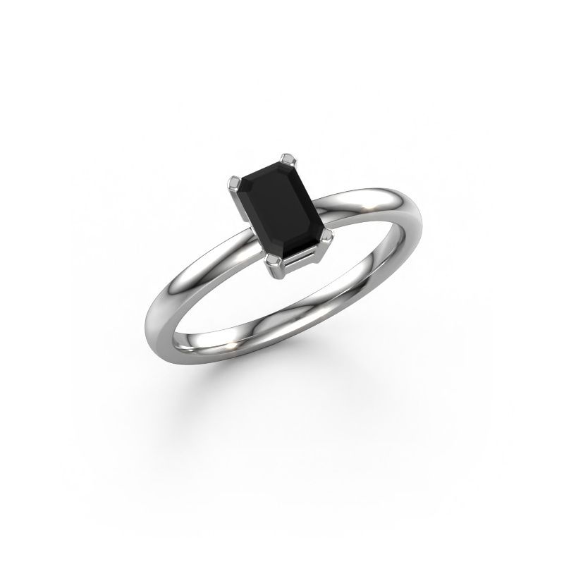 Verlobungsring Denita 1 EME 950 Platin Schwarz Diamant 0.84 crt