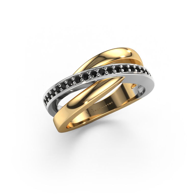 Ring Colette 585 gold black diamond 0.24 crt