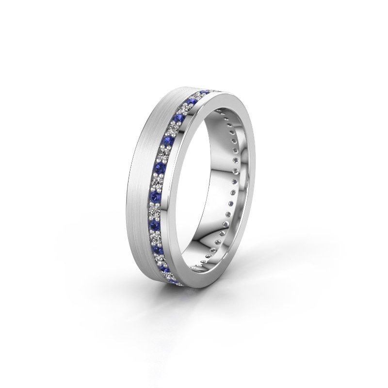 Image of Wedding ring WH0303L15BPM<br/>950 platinum ±5x2 mm<br/>Sapphire 1.3 mm