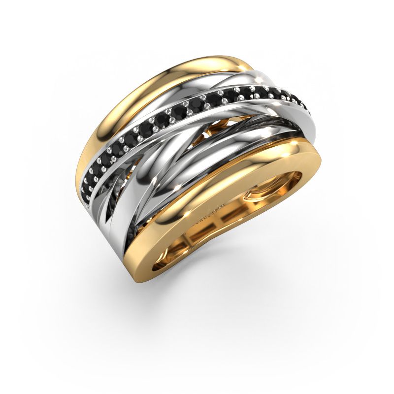 Ring Clair 1 585 goud zwarte diamant 0.378 crt