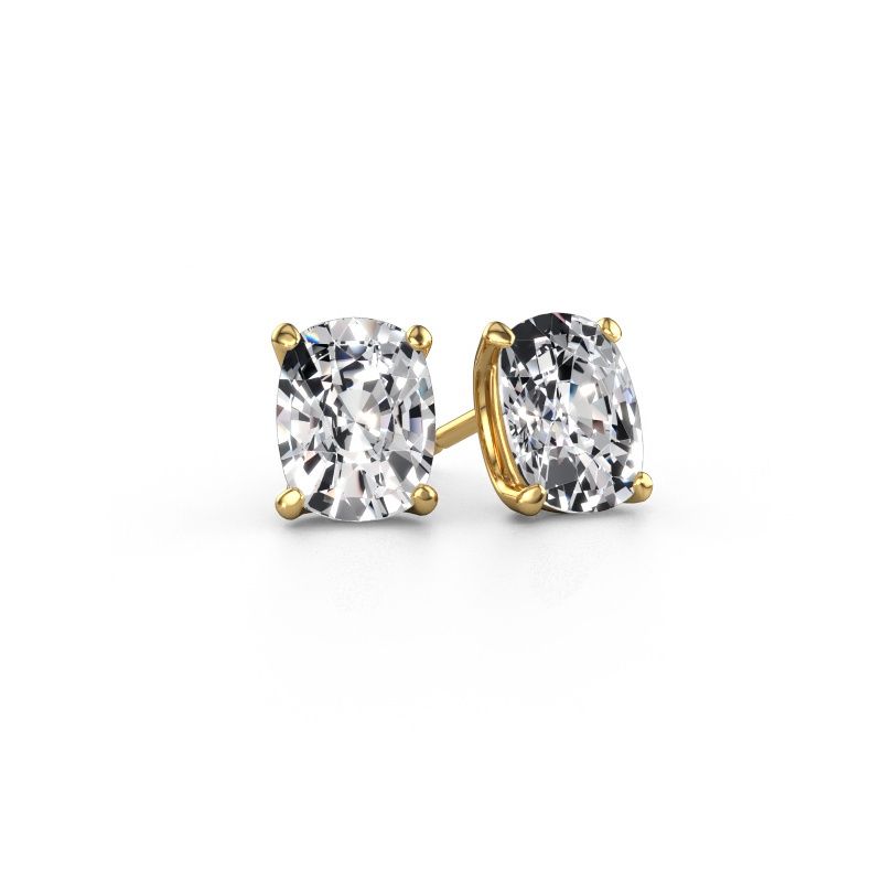 Stud earrings Sam CSH 585 gold lab grown diamond 4.00 crt