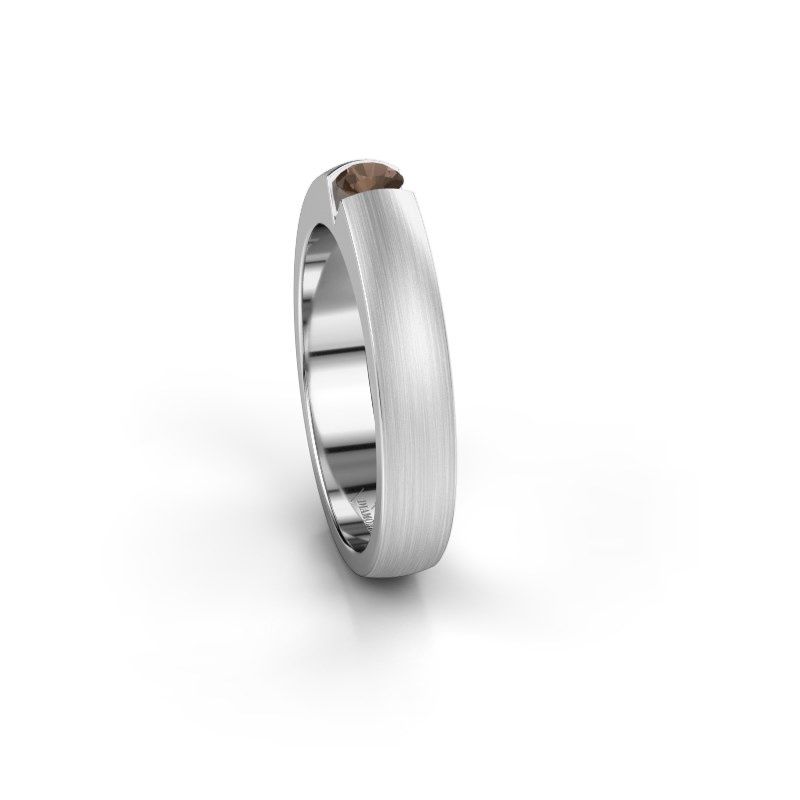 Image de Bague de fiançailles Theresia<br/>950 platine<br/>Quartz fumé 3.4 mm