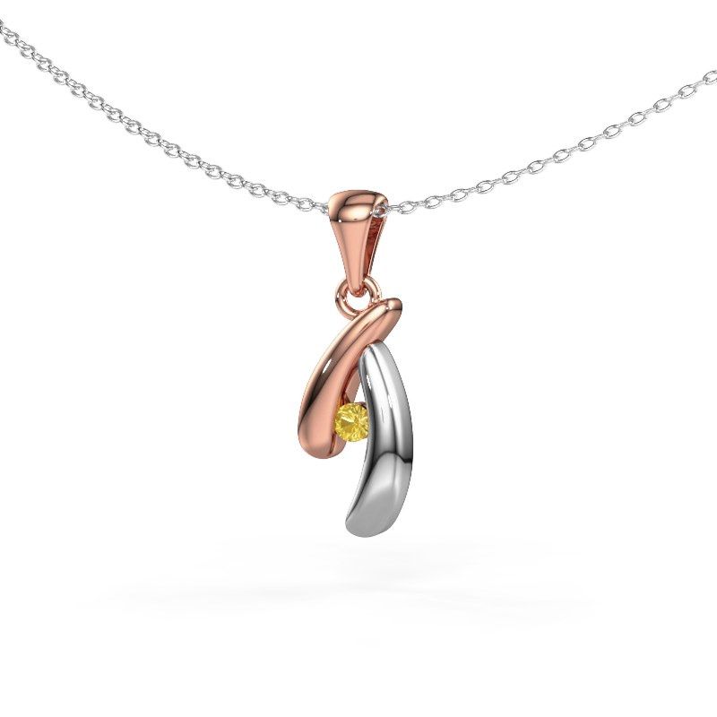 Anhänger Jinke 585 Roségold Gelb Saphir 2.5 mm