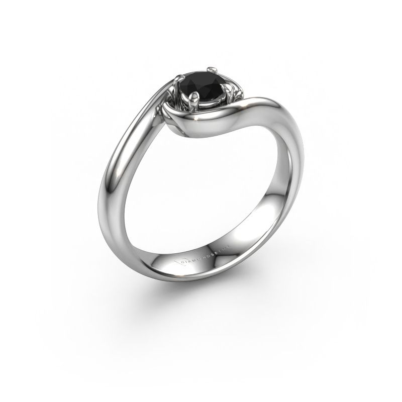 Verlobungsring Linn 950 Platin Schwarz Diamant 0.36 crt